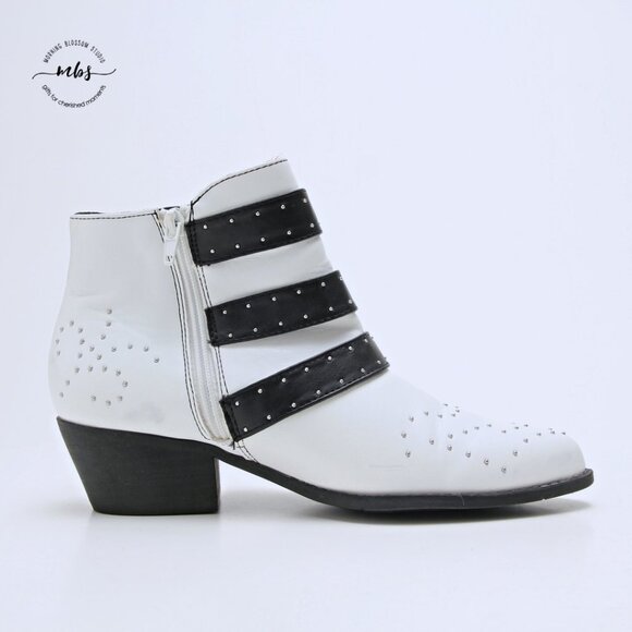 Mari A. Stellar Studded Triple Buckles Booties - Picture 8 of 14